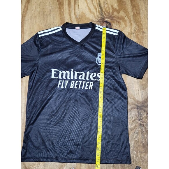 Real Madrid Soccer Jersey Black Unbranded Large Spain Football @j2 - Picture 4 of 6